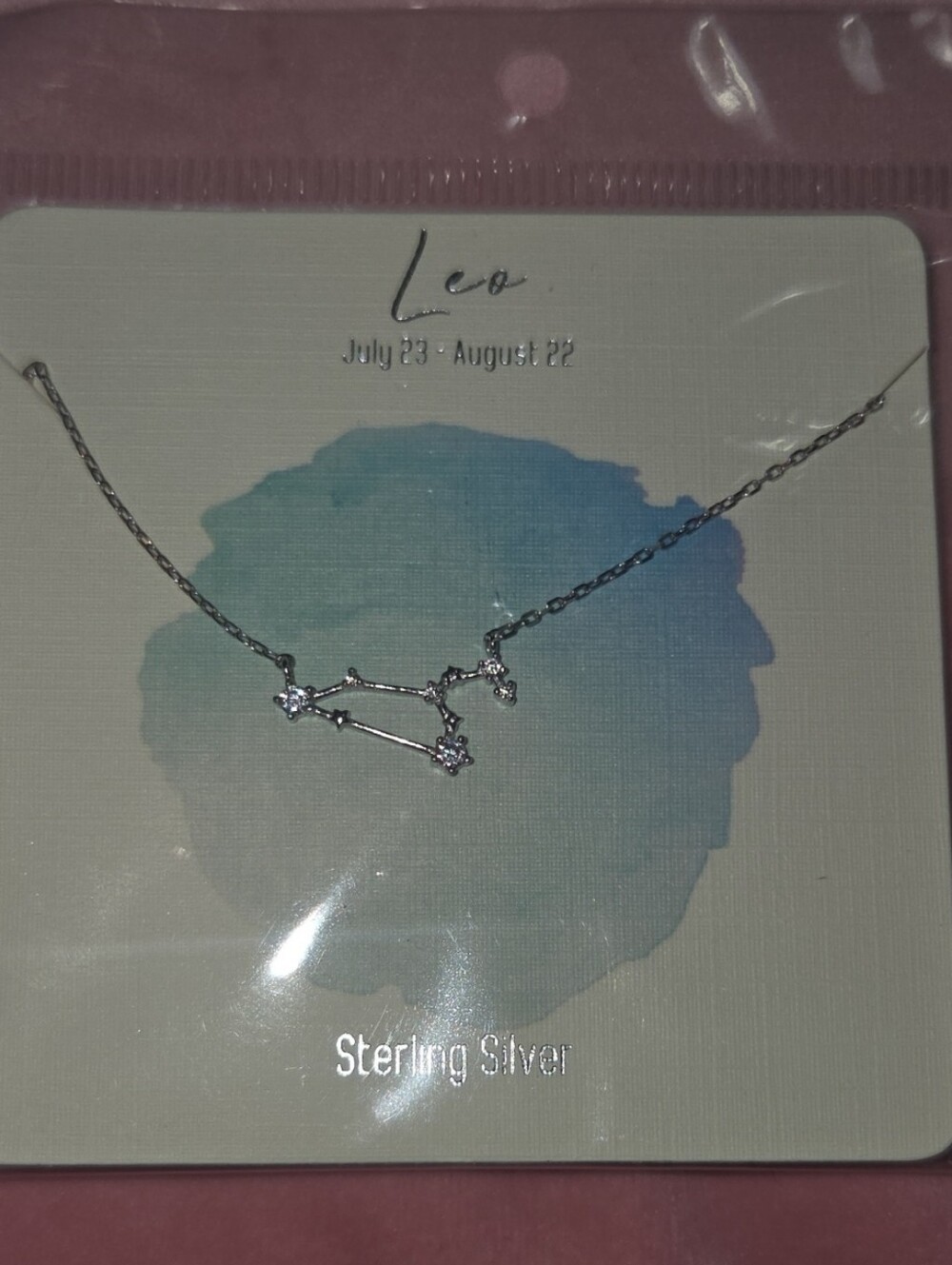 Leo Sterling Silver Constellation Necklace - Silver